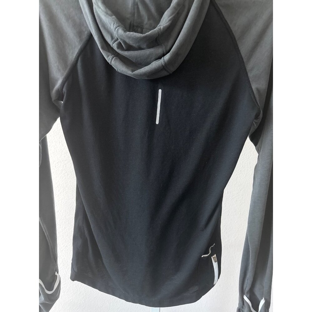 Nike Dri-Fit Running Hoodie Sz M Black Gray Athleisure Zipper Pocket (2013-2016) - Picture 7 of 11